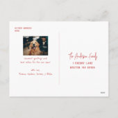 Cartes Pour Fêtes Annuelles Écriture moderne de neige 2 Photo (Dos)