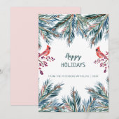 Cartes Pour Fêtes Annuelles Écriture moderne rustique de Joyuses Fêtes non pho (Devant / Derrière)