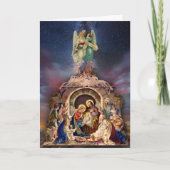 Cartes Pour Fêtes Annuelles Écriture religieuse Noël Bébé Jésus Nativité (Devant)