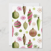 Cartes Pour Fêtes Annuelles Écriture rose Joyeuses Fêtes (Dos)