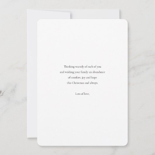 Cartes Pour Fêtes Annuelles Écriture simple Joyeux Noël Multi Photo (Dos)