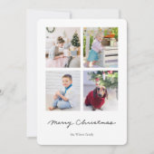 Cartes Pour Fêtes Annuelles Écriture simple Joyeux Noël Multi Photo (Devant)