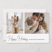 Cartes Pour Fêtes Annuelles Écriture Simplement Moderne Joyuses Fêtes 2 Photo (Devant)