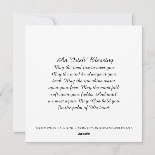 Cartes Pour Fêtes Annuelles Écrue jaune orange vert arbre d'automne (Dos)