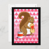 Cartes Pour Fêtes Annuelles Écureuil 2 de Valentine (Devant / Derrière)