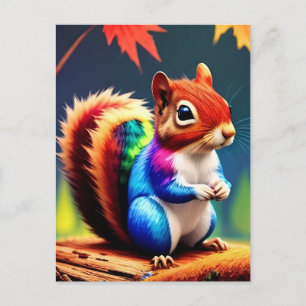 Cartes Pour Fêtes Annuelles Écureuil Assis Coloré Mignon-75463