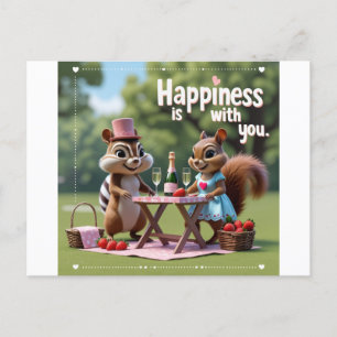 Cartes Pour Fêtes Annuelles Écureuil de l'amour de la Saint-Valentin