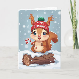 Cartes Pour Fêtes Annuelles Écureuil des Fêtes