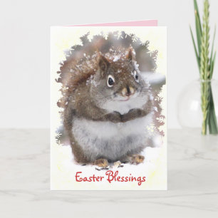 Cartes Pour Fêtes Annuelles Écureuil doux Pâques
