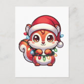 Cartes Pour Fêtes Annuelles Écureuil Joyeux Noël Animaux d'hiver Écureuils (Devant)