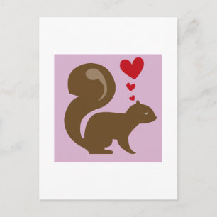 Cartes Pour Fêtes Annuelles Écureuil Saint-Valentin