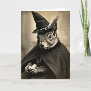 Cartes Pour Fêtes Annuelles Écureuil Sorcier