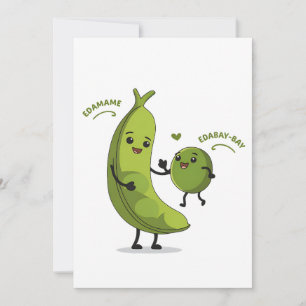 Cartes Pour Fêtes Annuelles Edamame EdaBay-Bay Grossesse Drôle Nouvelle Maman