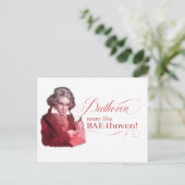 Cartes Pour Fêtes Annuelles EDITABLE musique classique avec Beethoven Valentin (Debout devant)