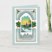 Cartes Pour Fêtes Annuelles Editable Une église en hiver (Devant)