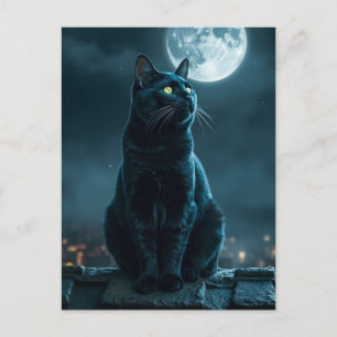 Cartes Pour Fêtes Annuelles Éffrayant Black Cat Halloween Wallpaper — 2025 Nui