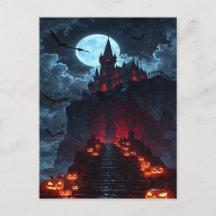 Éffrayant Château Vampire Citrouille Chemin Hallow