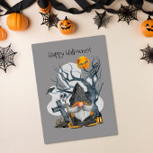 Cartes Pour Fêtes Annuelles Éffrayant Halloween Gnome