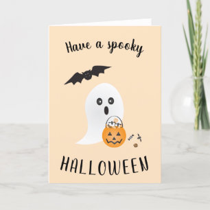 Cartes Pour Fêtes Annuelles Éffrayant Halloween mignon Fantôme Trick Ou Traite