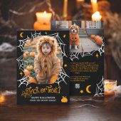 Cartes Pour Fêtes Annuelles Éffrayant Halloween Spider web Trick ou traiter 2 