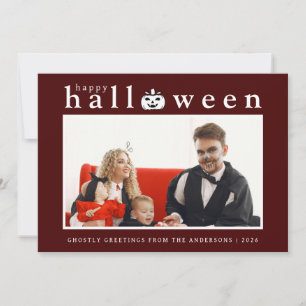 Cartes Pour Fêtes Annuelles Éffrayant Jack-o'lanterne Happy Halloween 1 Photo