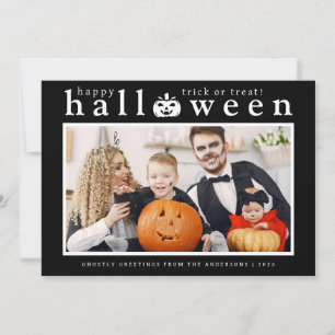 Cartes Pour Fêtes Annuelles Éffrayant Jack-o'lanterne Happy Halloween 1 Photo