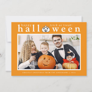 Cartes Pour Fêtes Annuelles Éffrayant Jack-o'lanterne Happy Halloween 1 Photo