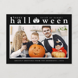 Cartes Pour Fêtes Annuelles Éffrayant Jack-o'lanterne Happy Halloween 1 Photo