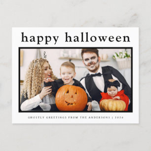 Cartes Pour Fêtes Annuelles Éffrayant minimal Halloween Famille 1 photo