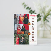 Cartes Pour Fêtes Annuelles Éffrayant moderne Halloween Famille Trois Photo Co (Debout devant)