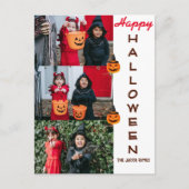 Cartes Pour Fêtes Annuelles Éffrayant moderne Halloween Famille Trois Photo Co (Devant)