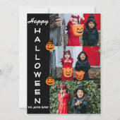 Cartes Pour Fêtes Annuelles Éffrayant moderne Halloween Famille Trois Photo Co (Devant)