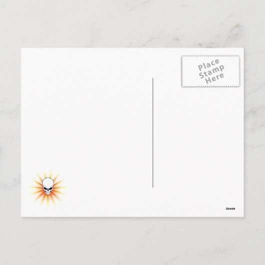 Cartes Pour Fêtes Annuelles Effrayant Noël Père Noël Crâne sang (Dos)