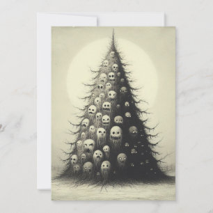 Cartes Pour Fêtes Annuelles Éffrayant Vintage sapin de Noël Horreur Goth