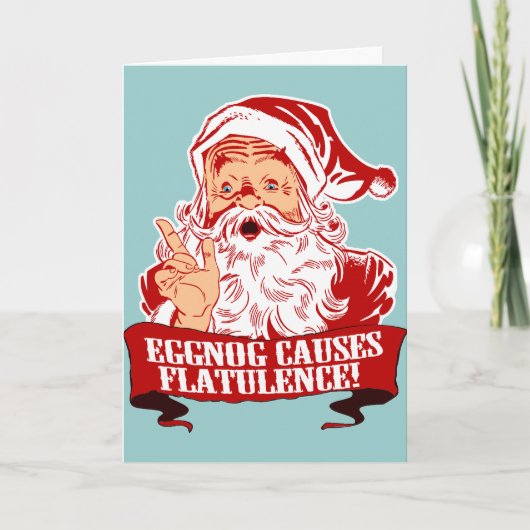 Cartes Pour Fêtes Annuelles Eggnog Causes Flatulence (Devant)