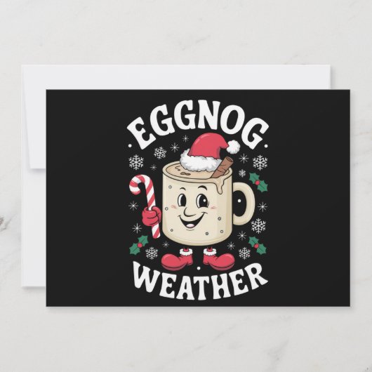 Cartes Pour Fêtes Annuelles Eggnow Météo Noël Rétro Noël (Devant)