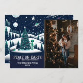 Cartes Pour Fêtes Annuelles Église alien (Devant / Derrière)