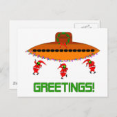 Cartes Pour Fêtes Annuelles Église alien (Devant / Derrière)