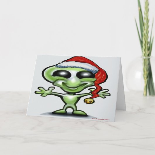 Cartes Pour Fêtes Annuelles Église alien (Devant)