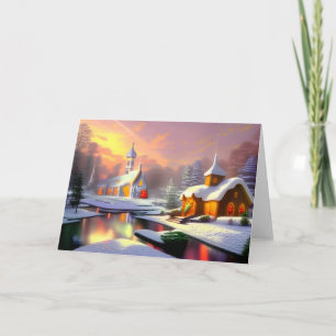 Cartes Pour Fêtes Annuelles Église de conte de fées