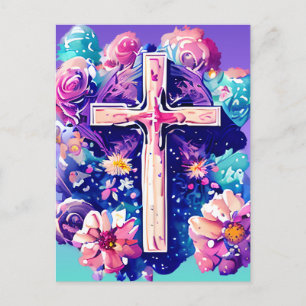 Cartes Pour Fêtes Annuelles Eglise de la Croix chrétienne Pâques Jésus Résurre