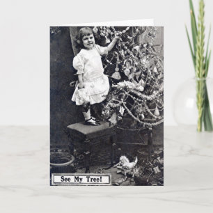 Cartes Pour Fêtes Annuelles Église de Little Girl