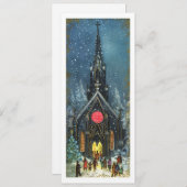 Cartes Pour Fêtes Annuelles Église de Noël (Devant / Derrière)