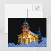 Cartes Pour Fêtes Annuelles Église de Noël (Devant / Derrière)