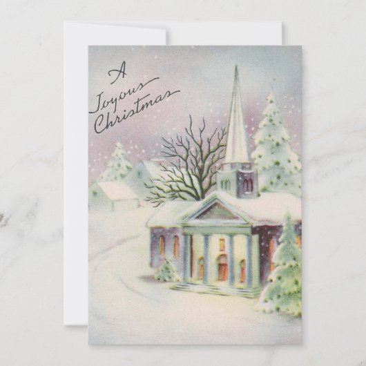 Cartes Pour Fêtes Annuelles Église de Noël (Devant)