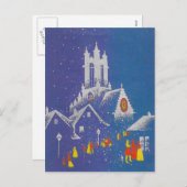 Cartes Pour Fêtes Annuelles Église de Noël (Devant / Derrière)