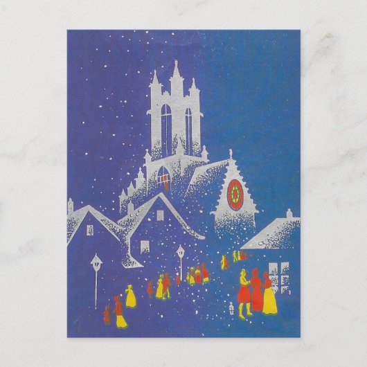 Cartes Pour Fêtes Annuelles Église de Noël (Devant)