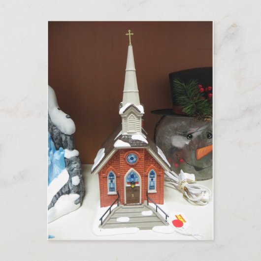 Cartes Pour Fêtes Annuelles Église de Noël (Devant)