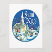 Cartes Pour Fêtes Annuelles église de Noël rétro (Devant)