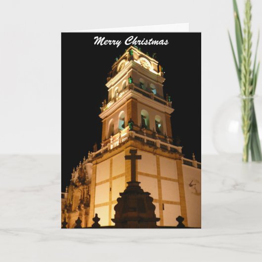 Cartes Pour Fêtes Annuelles église de sucre noël (Devant)